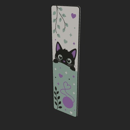 Black Cat Bookmark β Front